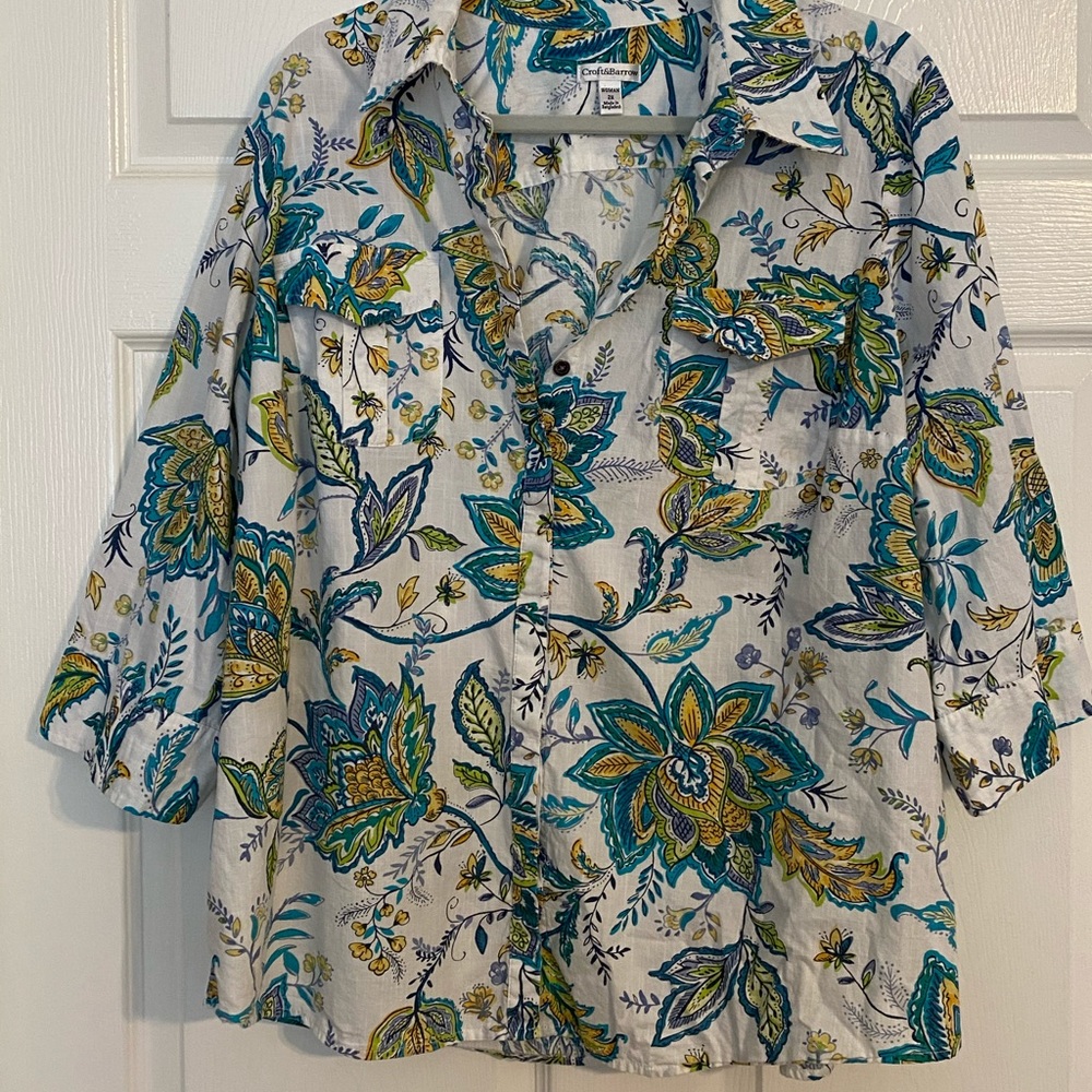 Croft&Barrow Floral 3/4 Sleeve size 2X